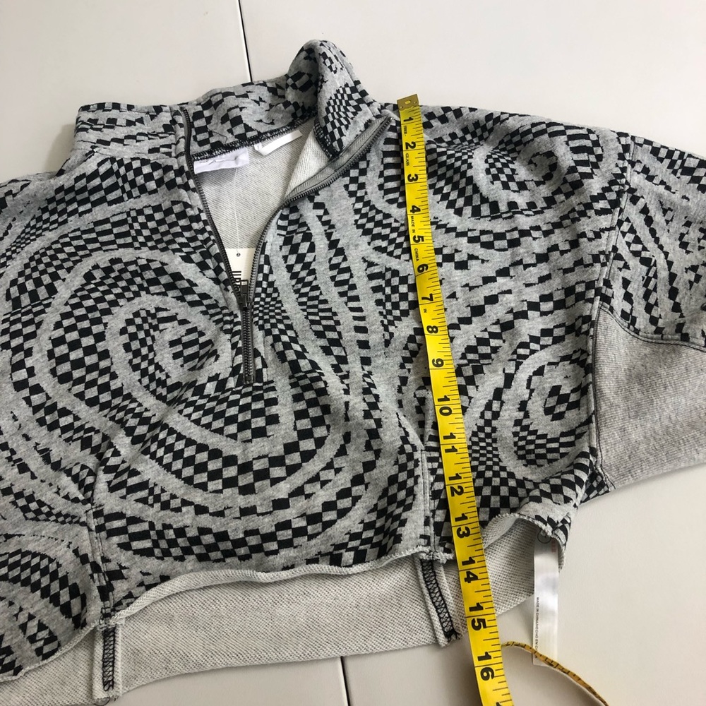 NWT urban outfitters out from under grey cropped collared pullover - Picture 10 of 11